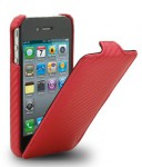 Case for Apple iPhone 4 - Jacka Type (Carbon Fiber Pattern - Red)